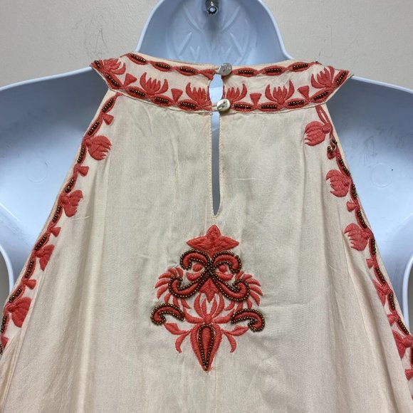 LulaSoul Boho Midi Dress Embroidered Beaded Resort Wear size Small - Picture 8 of 11